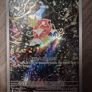 Pokemon Card with Red and Gold Magikarp